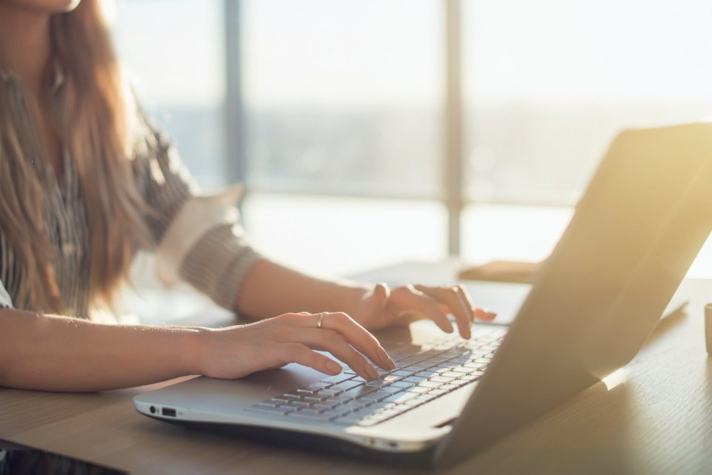 a person working on their computer