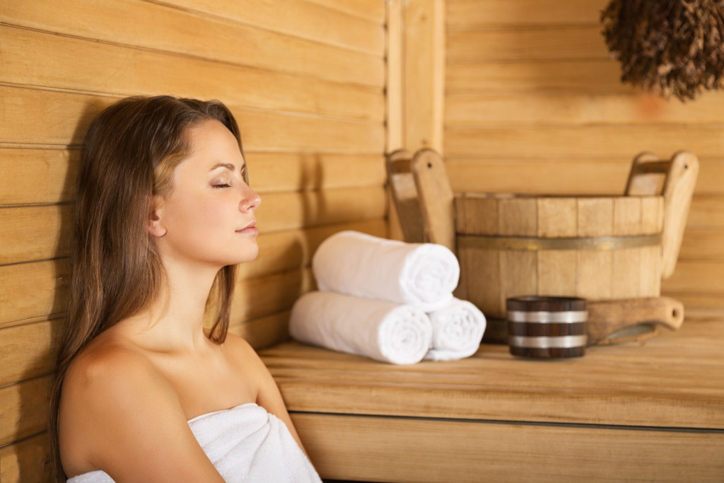 Sauna, Hotel, Women.