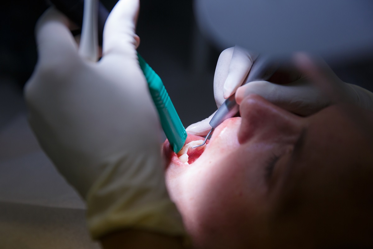 patient at dentists office