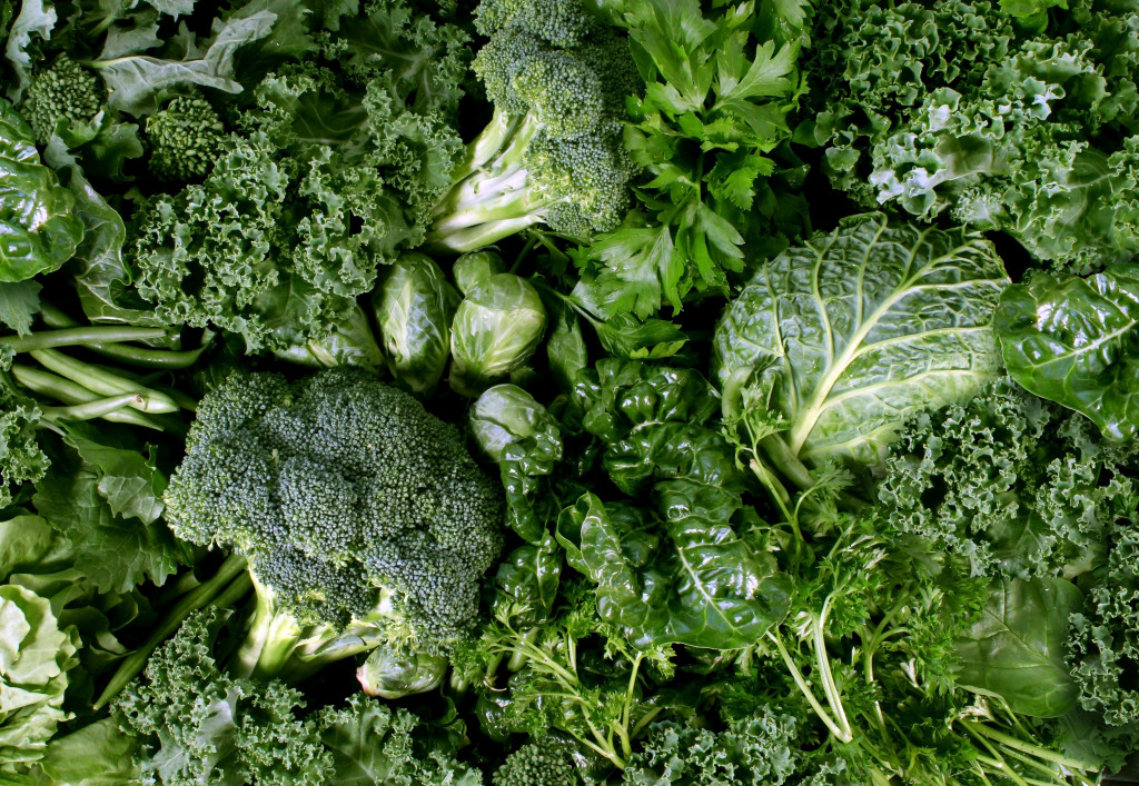 Various vegetables on a pile